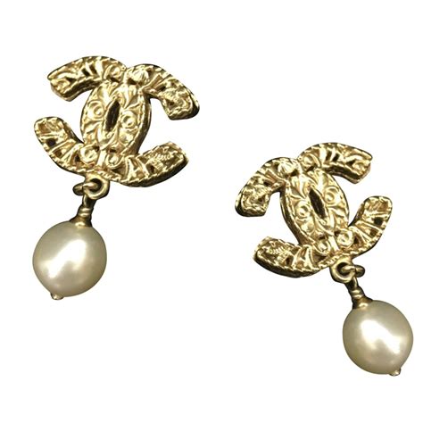 boucles d'oreilles chanel perle|Boucles d'oreilles .